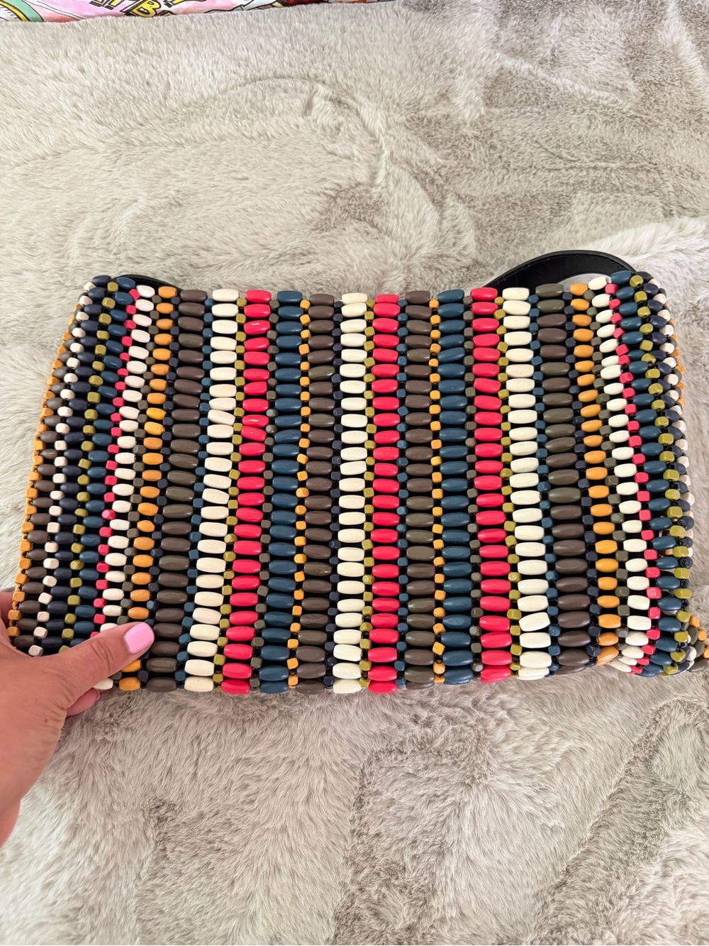 Simon Miller Multicolor Beaded Clutch/Shoulder Bag